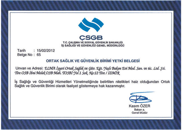 Tire OSB şubesi yetki belgesi